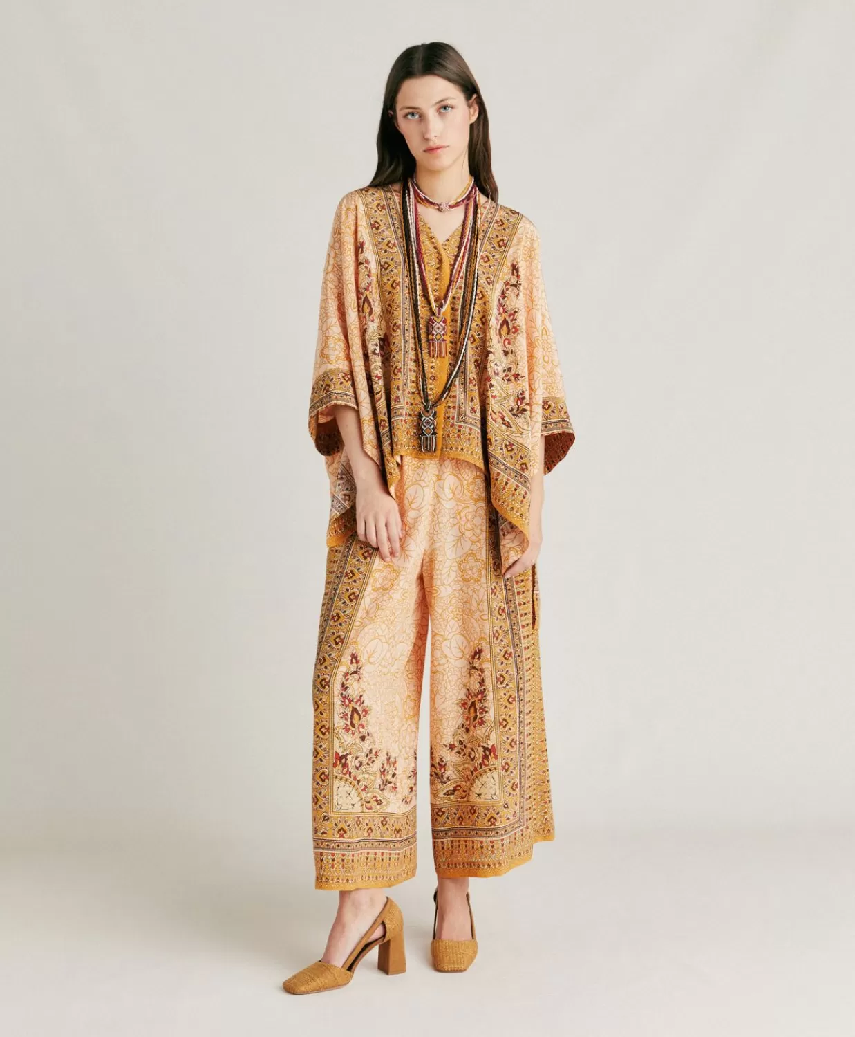 Bluse E Camicie>Momoni Camicia Ray In Crepe De Chine - Bruciato/Multicolor