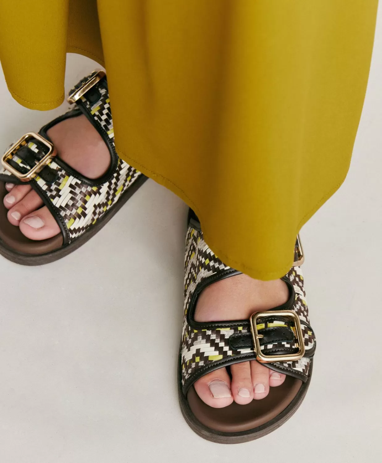 Scarpe>Momoni Sandali Chamorro Con Intreccio - Marrone / Multicolor